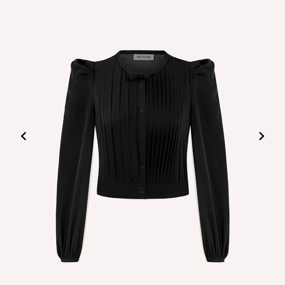 Dice Kayek Pleated Chiffon Blouse